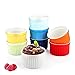 4 Oz Ramekin Bowls,WERTIOO 8 PCS Bakeware Set for Baking and Cooking, Oven Safe Sleek Porcelain Colorful Ramikins for Pudding, Creme Brulee, Custard Cups and Souffle Small instant table tray