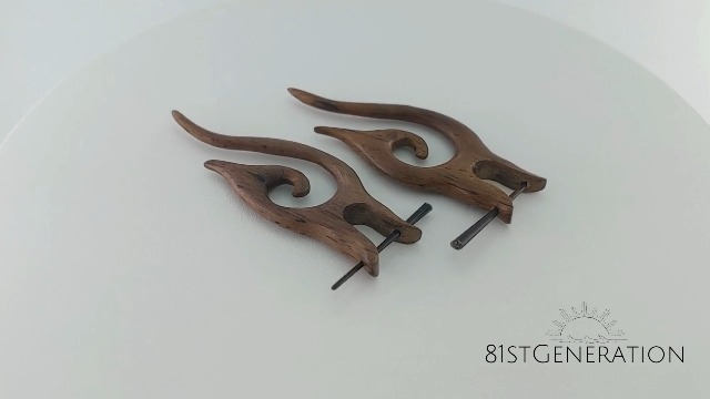 Orecchini A Spirale In Legno Naturale Fatti A Mano – Pendenti Tribali Boho Per Donna E Uomo, Confezione Regalo