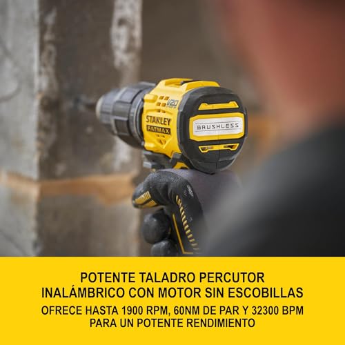 STANLEY V20 Martillo perforador sin escobillas, SFMCD716D2T-QW - Ergonomía, empuñadura y acabados de la herramienta