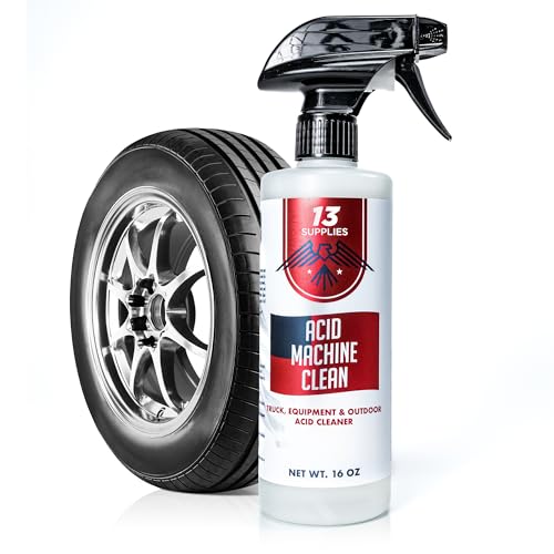 Heavy Duty Wheel Cleaner and Water Spot Remover for Cars - Oil Film Remover and Acid Machine Cleaner for Car Paint Glass and Metal Multi-Purpose Hard Water Stain Remover for Car Detailing 16 oz