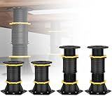 Wlrrcwdttc 4 Pcs Adjustable Height Bed Support Legs 6.9-9.8 inch, Bed Frame Center Support Legs for Bed Frame/Bed Center Slat,Bed Support Reinforcement Parts Bed Slats Support Leg Bed Replacement Legs