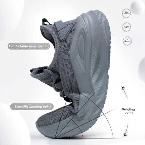 Image of Pozvnn Mens Walking Shoes Fashion Tennis Walking Slip on Sneakers Casual Gym Workout Lightweight Comfortable Trainers