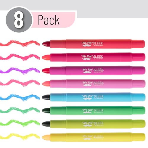 Image of Mr. Pen- No Bleed Gel Highlighters, Vintage Colors, 8 Pack | Bible Highlighters and Pens No Bleed, Bible Markers for Study, Journaling, School Supplies and Accessories