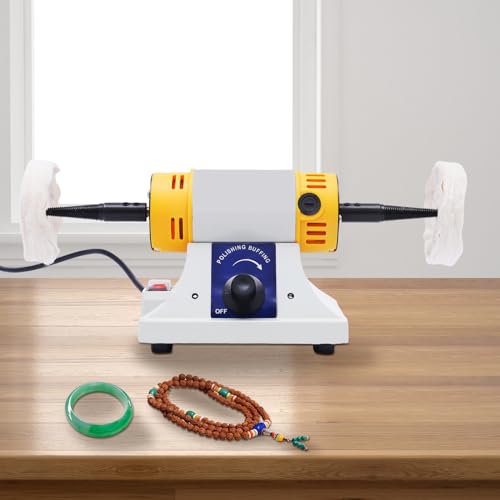 Touret à meuler double, 320W Meuleuse, Machine de polissage de tour, Polisseuse à double, de...