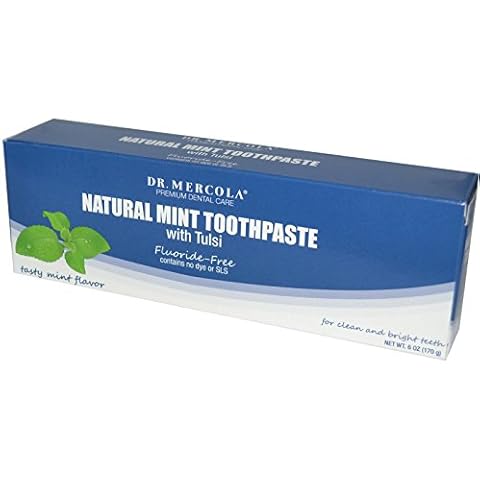 Dr Mercola Natural Mint Toothpaste (with Tulsi, Fluoride-Free, 177ml) Cover