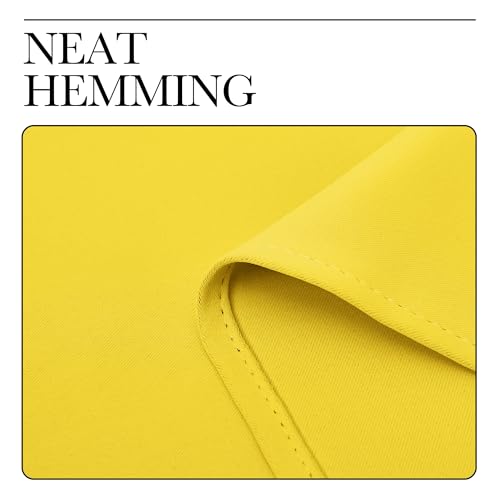 Image of NICETOWN Bright Yellow Curtains 108 inch Long for Office, 55 inch Wide, 2 Pieces, Dining Room, Guest Room, Sound Reducing Heat and Cold Block Curtain Panels for Modern Room Decorative