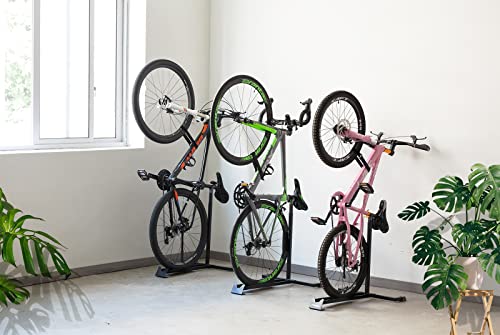 Phunaya Bike Stand,Vertical Bike Rack For Indoor Bike Storage,Upright Bicycle Stand Floor.heavy Duty Bike Holder With Pvc Coating.suit 24"-29" Mtb,Hybrid And Road Bike,Patent Application. #TOP1