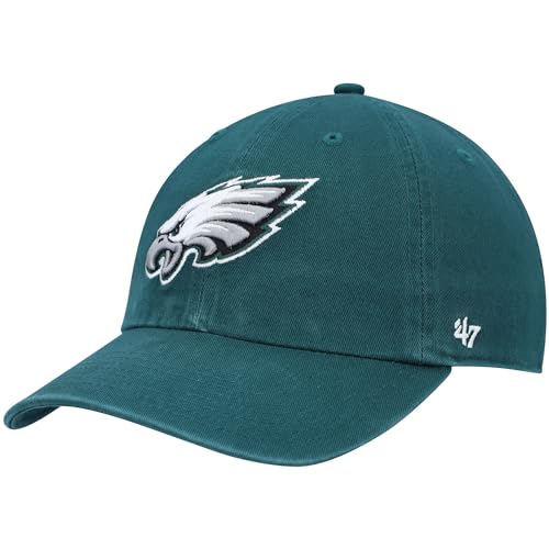 '47 Mens Philadelphia Eagles Brand Midnight Green Cleanup Adjustable Hat