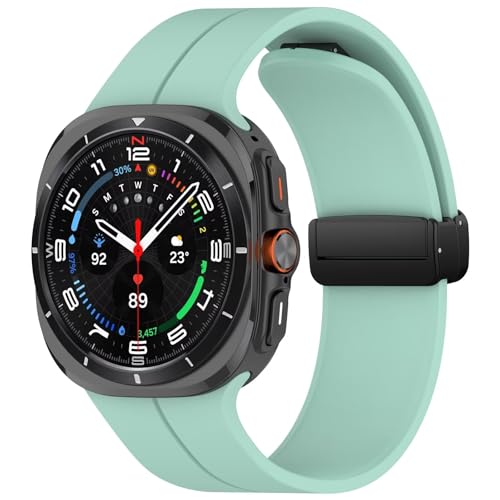 FTRONGRT Correa Compatible con Sansung Galaxy Watch Ultra 47mm, Suave y Cómodo, Hebilla Plegable Correa de Repuesto Compatible con Sansung Galaxy Watch Ultra 47mm.Verde Azulado