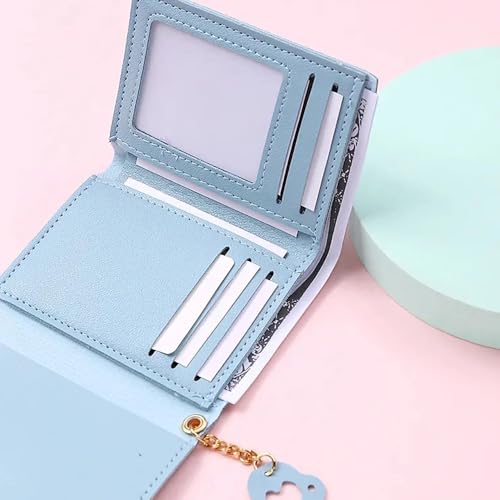 1Pc Cute Cartoon Woman's Small Wallet, Fashionable Three Fold Multi Slot Short Wallet4