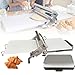 Sfogliatrice manuale in acciaio inox, spessore regolabile 0-17,5 mm/0-27 mm, per pizza, cornetti, pasticceria e fondente, design da tavolo immagine