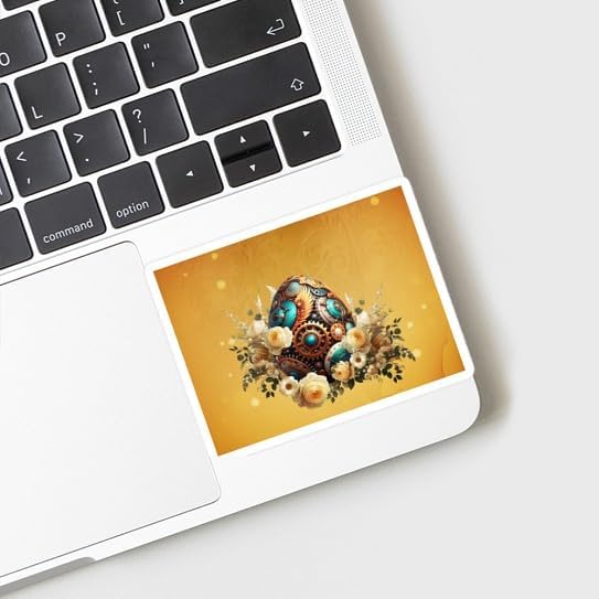CafePress Elegant Steampunk Easter Egg Small Die Cut Sticker, 3"x4" Matte Finish