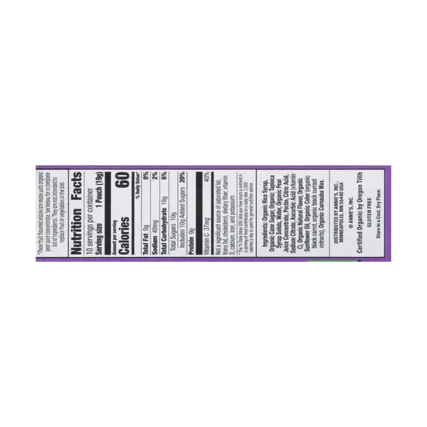 Annie's Organic Berry Patch Bunny Fruit Flavored Snacks, Gluten Free, 10 Pouches, 7 oz (Pack of 8) 12