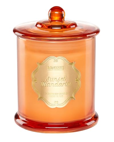 M&SENSE Citrus Candles for Home Scented, Natural Organic Soy Candle