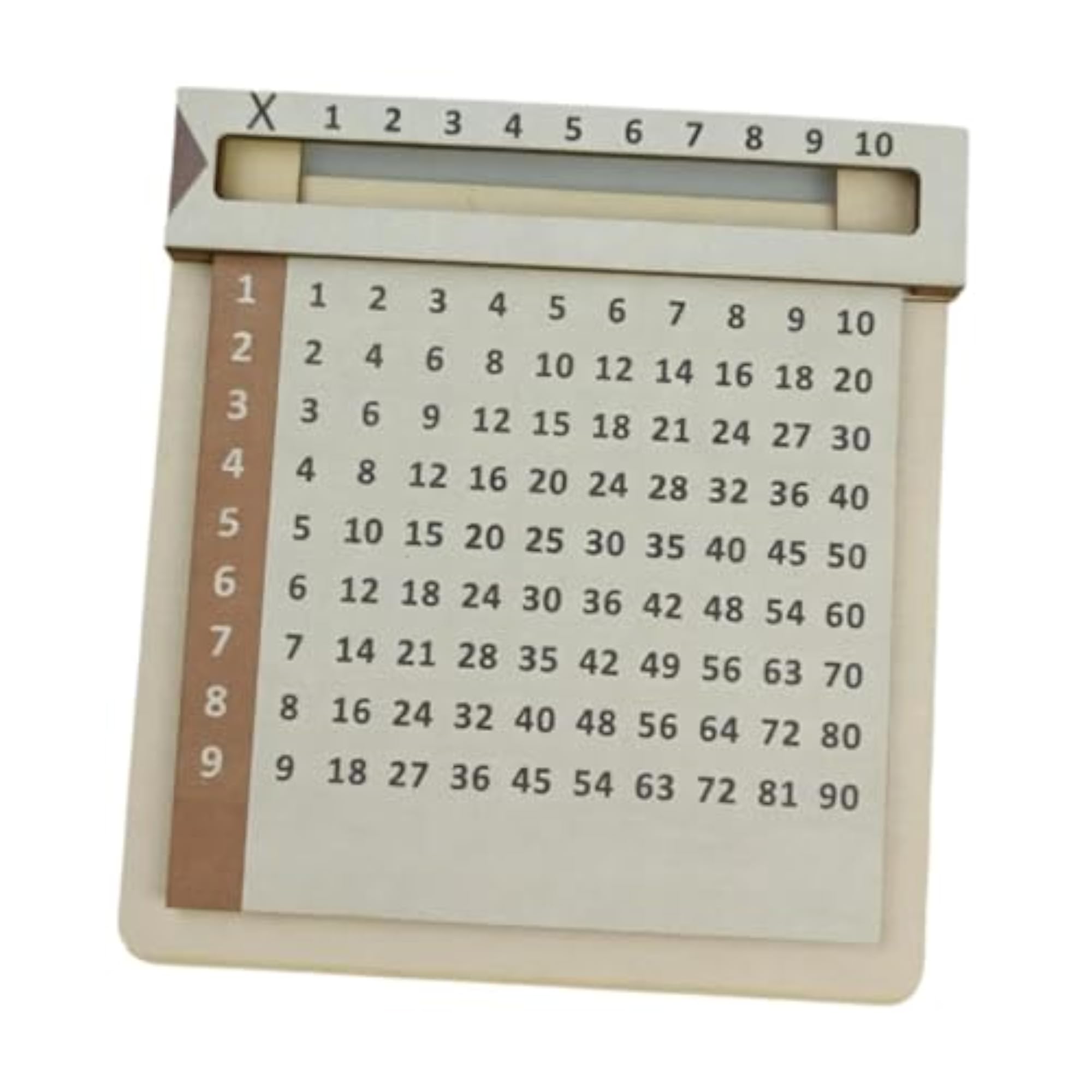 Wooden Slidable Multiplication Tables for Kids