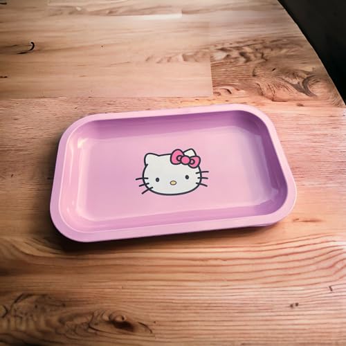 Rollschale, Anime-Aschenbecher für Mädchen, Metallschale, vergoldet, Schmuckschale, dekorativ, Servierschale, Tischschale, Rosa, Cat L – Ansicht 6