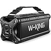 W-KING Bluetooth Speaker, 90W Max Loud Portable Speakers Bluetooth Wireless, IPX6 Waterproof Outdoor Speaker with 50W Deep Bass/2 Powerful Subwoofer/40H/Power Bank/EQ/TF/AUX/NFC for Pool/Party/Travel