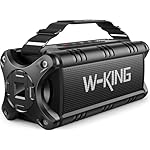 W-KING Bluetooth Speaker, 90W Max Loud Portable Speakers Bluetooth Wireless, IPX6 Waterproof Outdoor Speaker with 50W Deep Bass/2 Powerful Subwoofer/40H/Power Bank/EQ/TF/AUX/NFC for Pool/Party/Travel