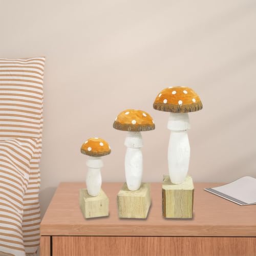 Champignon en bois naturel à offrir comme cadeau écoresponsable pour la maison - 3
