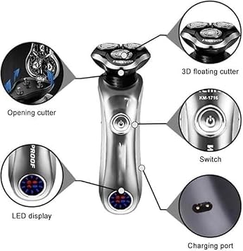 Electric Shavers for Men, Wet Dry Rechargeable Pro Electric Shaver Beard Electric Razor for Men Facial Shaving Machine with Smart Cleaner
