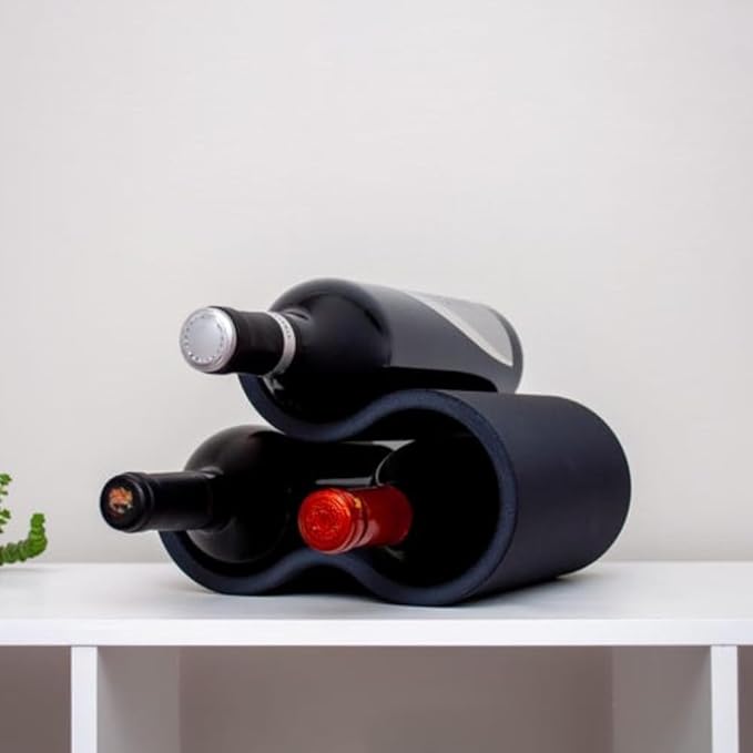 Soporte para Botellas Negro de 3 Botellas, Estante de Vino para Encimera miniatura 7
