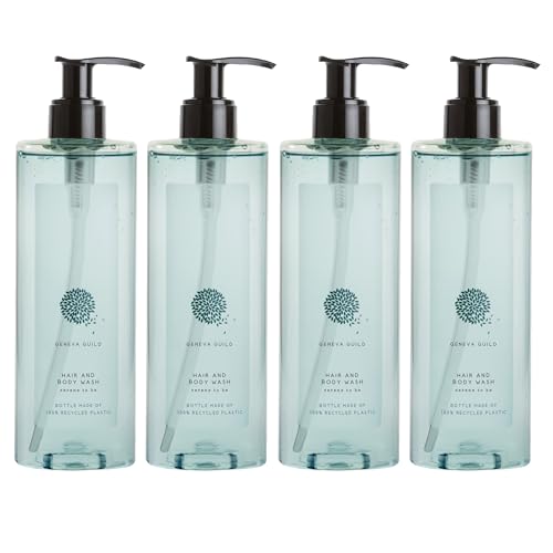 Geneva Guild Hair&Body Wash - Gel de ducha y champú (2in1, 4x380ml)