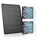 Produktbild Gerbala Solar Ventilator, 15W Solarpanel mit Doppelventilator, Wetterfest, Ansaug- & Abluftfunktion, DC Solar Lüfter für Gewächshaus, Hühnerstall, Schuppen, Haustierhaus