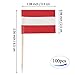 JBCD Austria Toothpick Flag Austrian Mini Small Cupcake Topper Flags, 100pcs