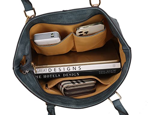 Mkf Collection Tote Bag For Women, Set Crossbody & Wallet Purse - Top-Handle Crossover Satchel #TOP4