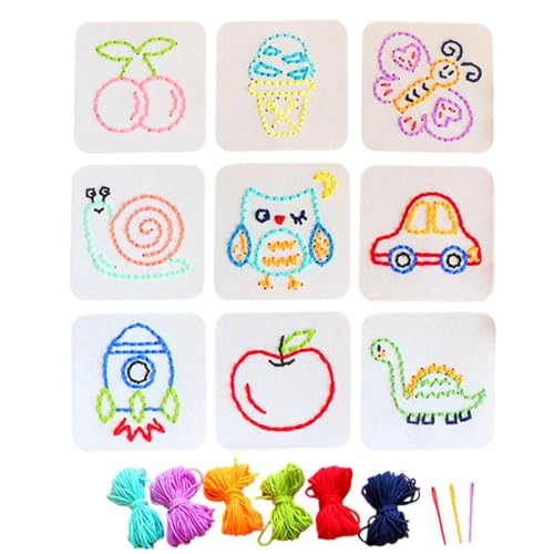 Générique - Knitting Kit For Beginners, Child-Safe Crocheting Kit, Sewing Project Kit, Crochet Set For Kids, Educational Craft Kit, Knitting Kit Children Innovative Educational Craft For Children Boys Girls