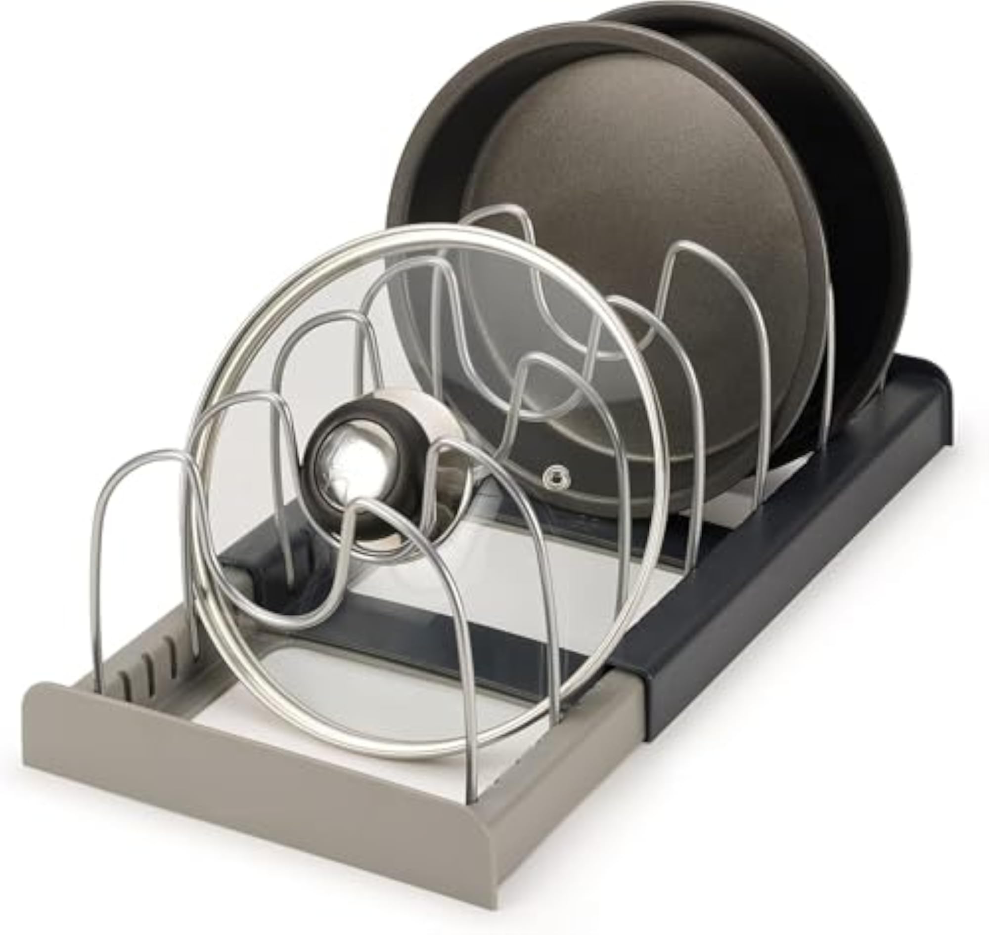 Expandable Pot Rack with 7 Adjustable Dividers