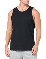Amazon Essentials Men's Tank Top, Regular-Fit Undershirt, Black, Medium