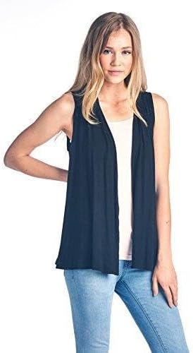 Women's Sleeveless Extra Soft Viscose Made from Bamboo Layering Casual Cardigan Vest - Image 4