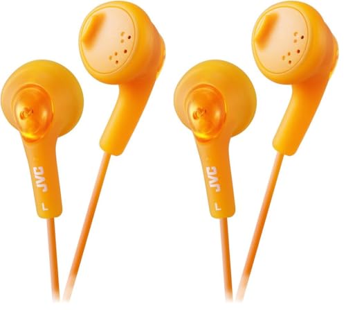Image of JVC HAF160D Gumy Ear Bud Headphone Orange (Pack of 2)