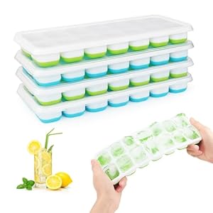 RISVOWO 4 Pack Silikon Eiswürfelform