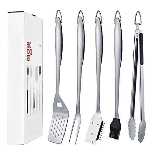 Veken BBQ Grilling Accessories, Heavy Duty BBQ Grill Tools Set for Men,16-Inch Stainless Steel Grilling Accessories Kit for Smoker, Camping, Kitchen, Extra Thick Barbecue Utensil Gifts