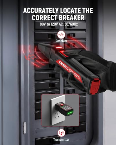 Image of KAIWEETS Circuit Breaker Finder Kit with Voltage Tester for Circuit Tracer