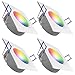 Produktbild linovum 4x WEEVO Einbauspot flach weiß IP44 eckig kompatibel mit Alexa & Google Home - LED Spot RGB 230V Wifi App-Steuerung