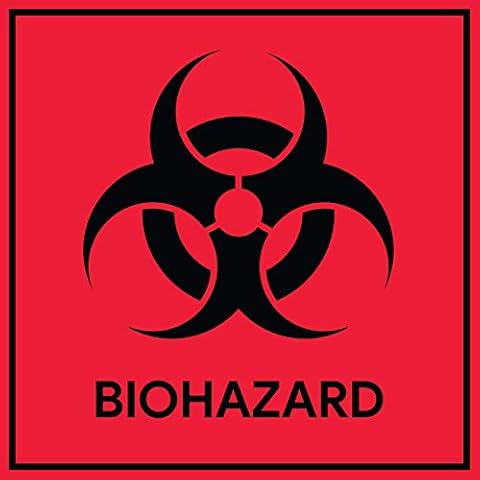 Biohazard Stickers Signs (Pack of 10) | Decals for Labs, Hospitals, and Industrial Use by Sutter Signs Cover