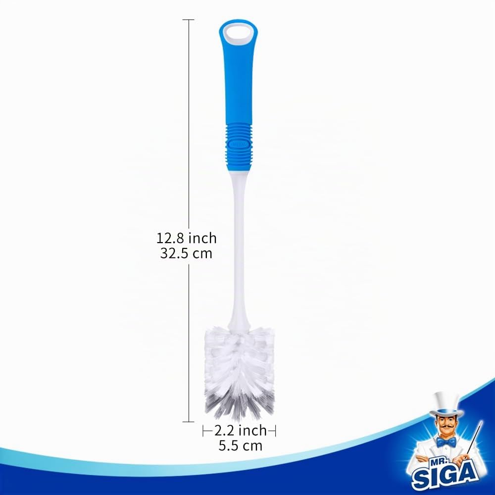 MR.SIGA Spazzola per Bottiglie con Manico Lungo - Testa 5.5 cm