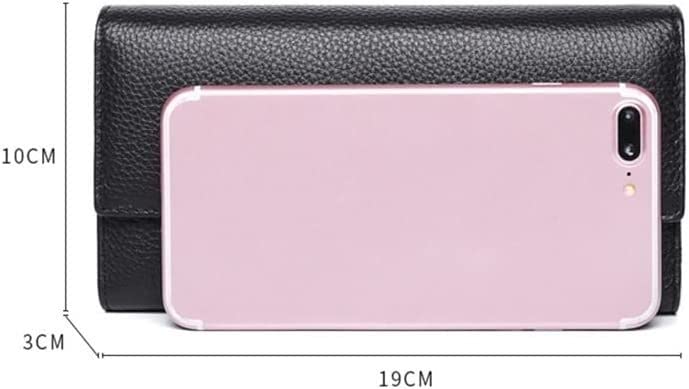 Lychee Pattern Wallet for Women Long Leather Leaf Women Wallet (A 19 * 10 * 3)2