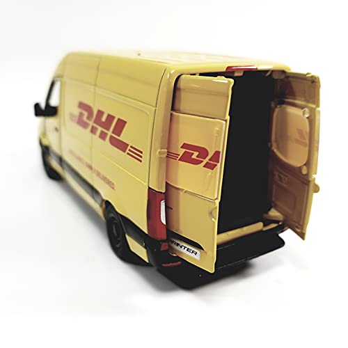 Vehículo a escala 1:48 Mercedes Sprinter DHL amarillo miniatura 5