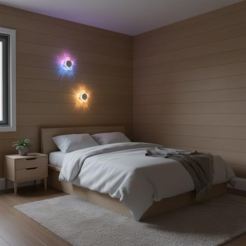 Luz de sensor de movimiento LED con forma de flor y luz cálida para pared de dormitorio 6