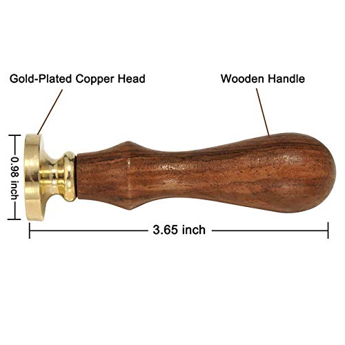 Yoption Initial Alphabet Wax Seal Stamp, Retro Letter T Sealing Wax Stamp Brass Head Wooden Handle For Wedding Party Invitation Envelopes #TOP2