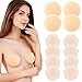 Taumie Cubierta de Pezón, 6 Pares Mujer Cubierta de Pezón de Silicona, Pezones Reutilizables Pegatinas, Sujetadores Adhesivos Invisibles, Sujetador Pezon(Forma de Flor 6.5cm, Forma de Círculo 8.5cm)