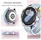 DEALELE [2-PACK Uhrengehäuse Kompatibel mit Samsung Galaxy Watch 7 40mm, Bling Einzelne-Reihe Diamant PC Schutzhülle Ersatz Uhrenbezug Stoßstange (40mm, Regenbogen + Transparent)