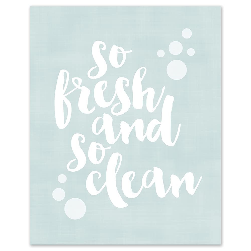 So Fresh So Clean by Outkast inspired song lyric wall art bathroom decor print (8x10