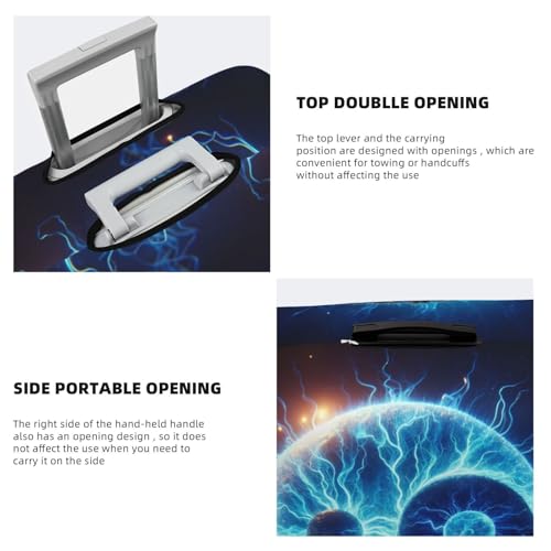 Blue Yin And Yang Travel Luggage Covers - Elasticity Suitcase Covers Protector for Luggage 18-32 Inch4