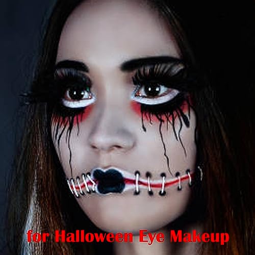 Meicoly White Single Eyeshadow, Pressed Powder Matte Eye Shadow, Opaque Vegan Cruelty Free High Pigment Eyeshadow For Day & Night,Goth Vampire Blood Makeup Base,White #TOP2