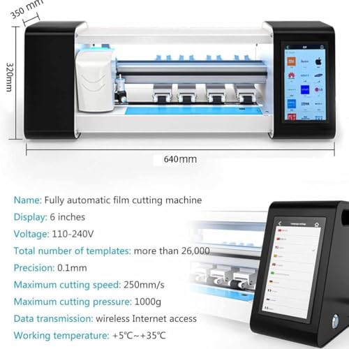Macchina Automatica per Il Taglio di pellicole protettive in TPU idrogel per schermi di cellulari e Tablet.